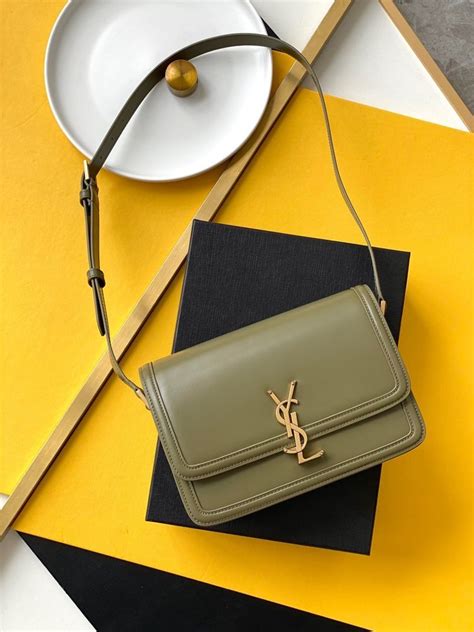 olive green ysl|YSL panier bag.